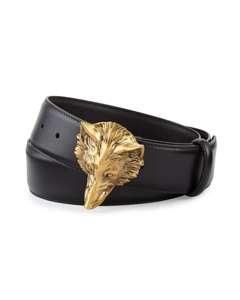 gucci double wolf buckle nylon men's belt|gucci belt silver buckle men's.